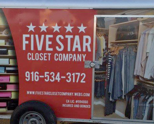 Five Star Closet Company Vehicle Wrap